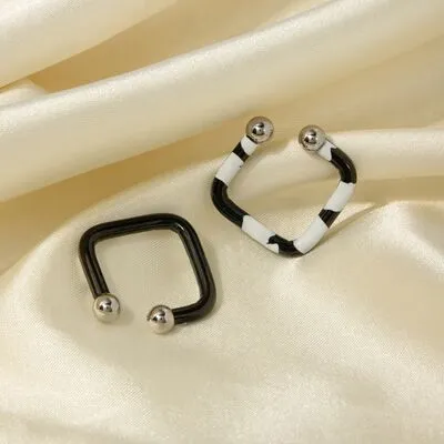 Stainless Steel Oil Drip Cuff Earrings sold by Charming Charlie product image thumbnail 3
