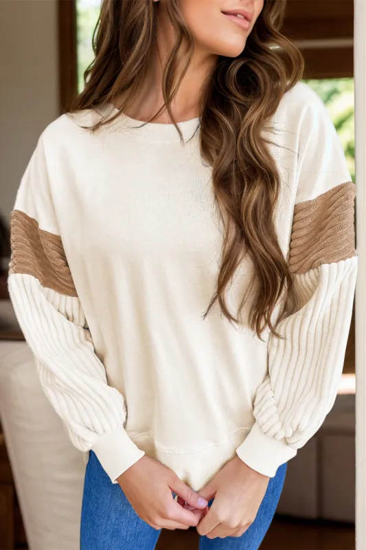 Round Neck Long Sleeve Sweatshirt sold by Charming Charlie