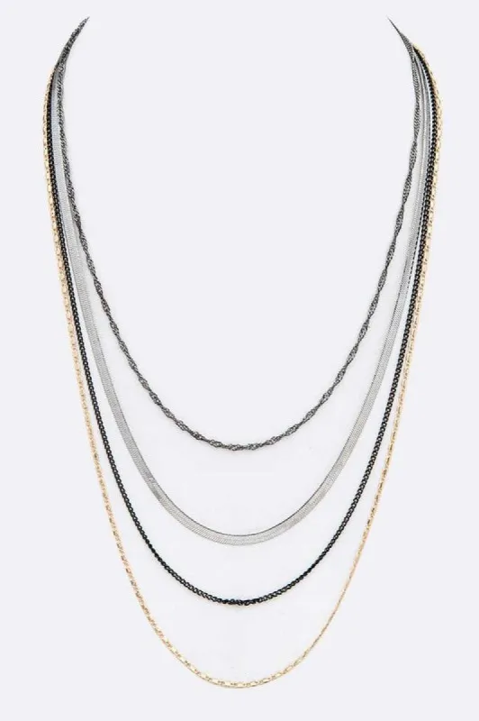 Mix Chain Layered Necklace sold by Charming Charlie