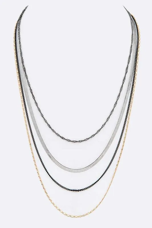 Mix Chain Layered Necklace sold by Charming Charlie