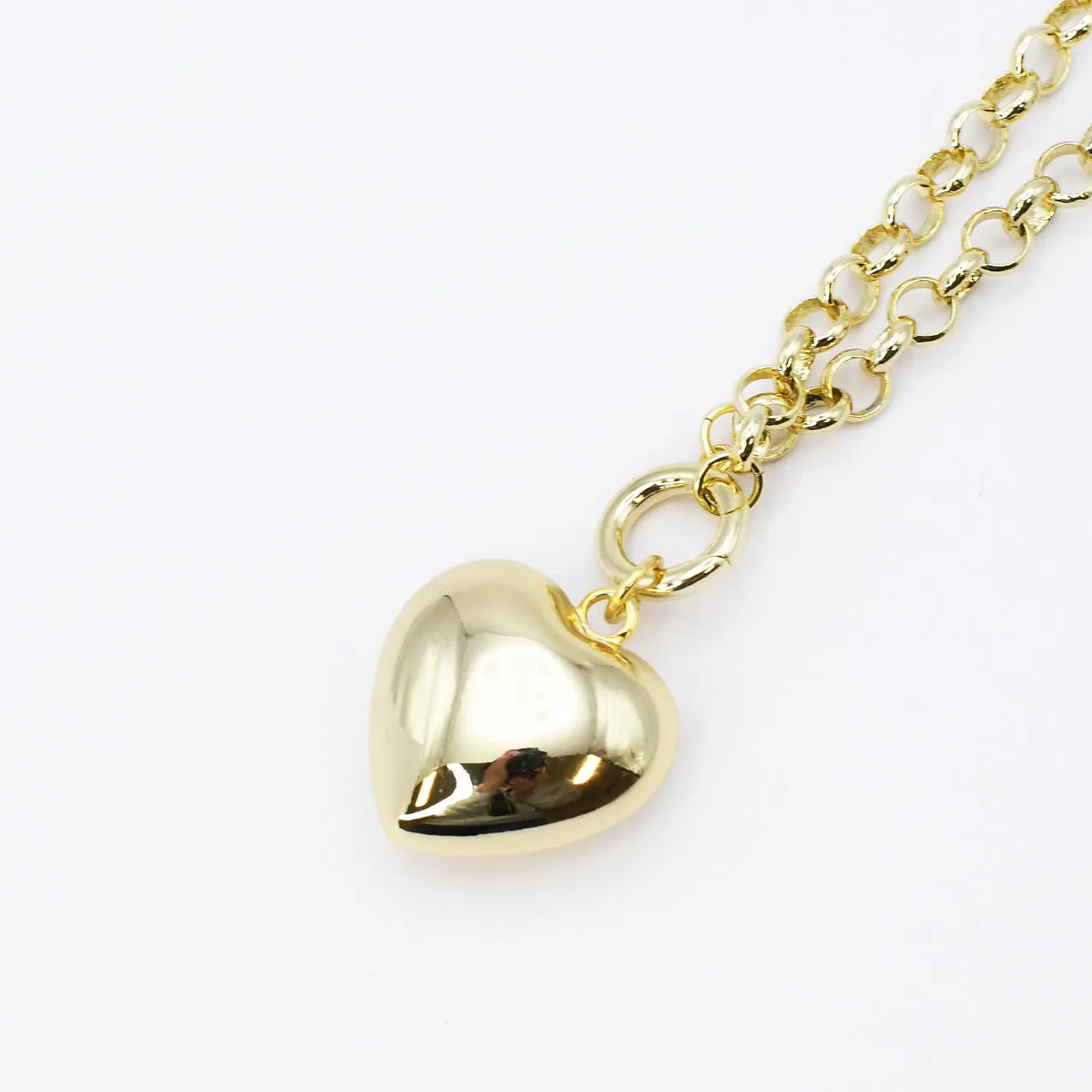 Dainty Chain Puffy Heart Necklace J19 sold by Charming Charlie product image thumbnail 3