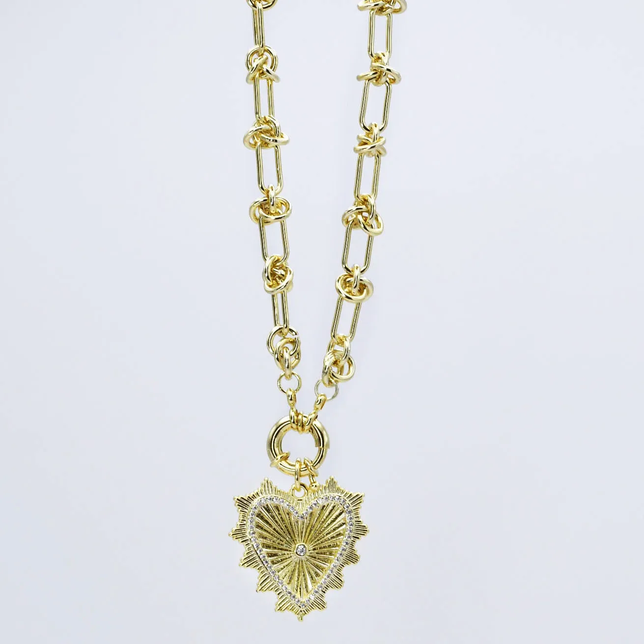 Spike Heart Necklace J16 sold by Charming Charlie