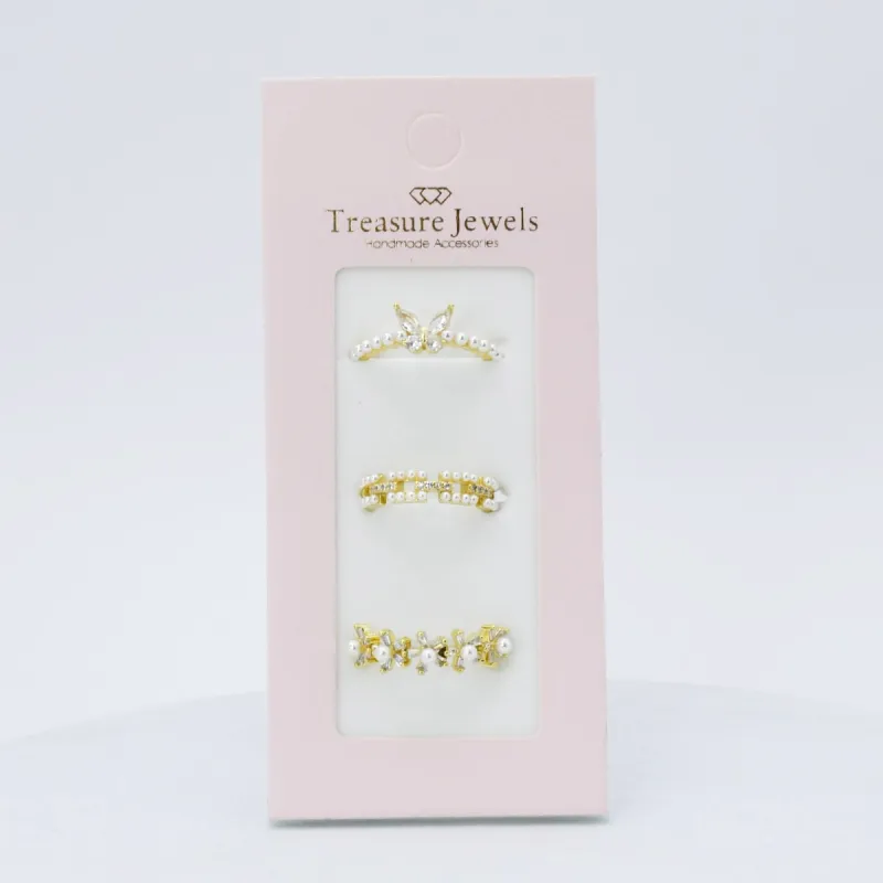 Harmony Pearl Ring Set sold by Charming Charlie