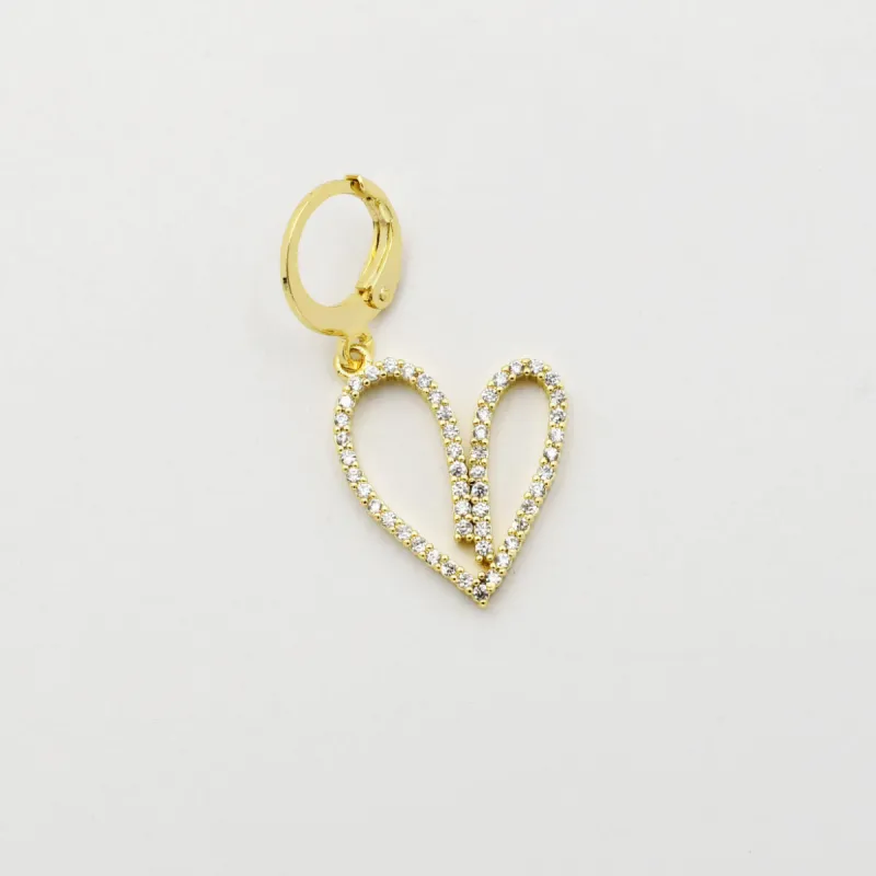 Heart Tracing Gold Charm CH-75 sold by Charming Charlie