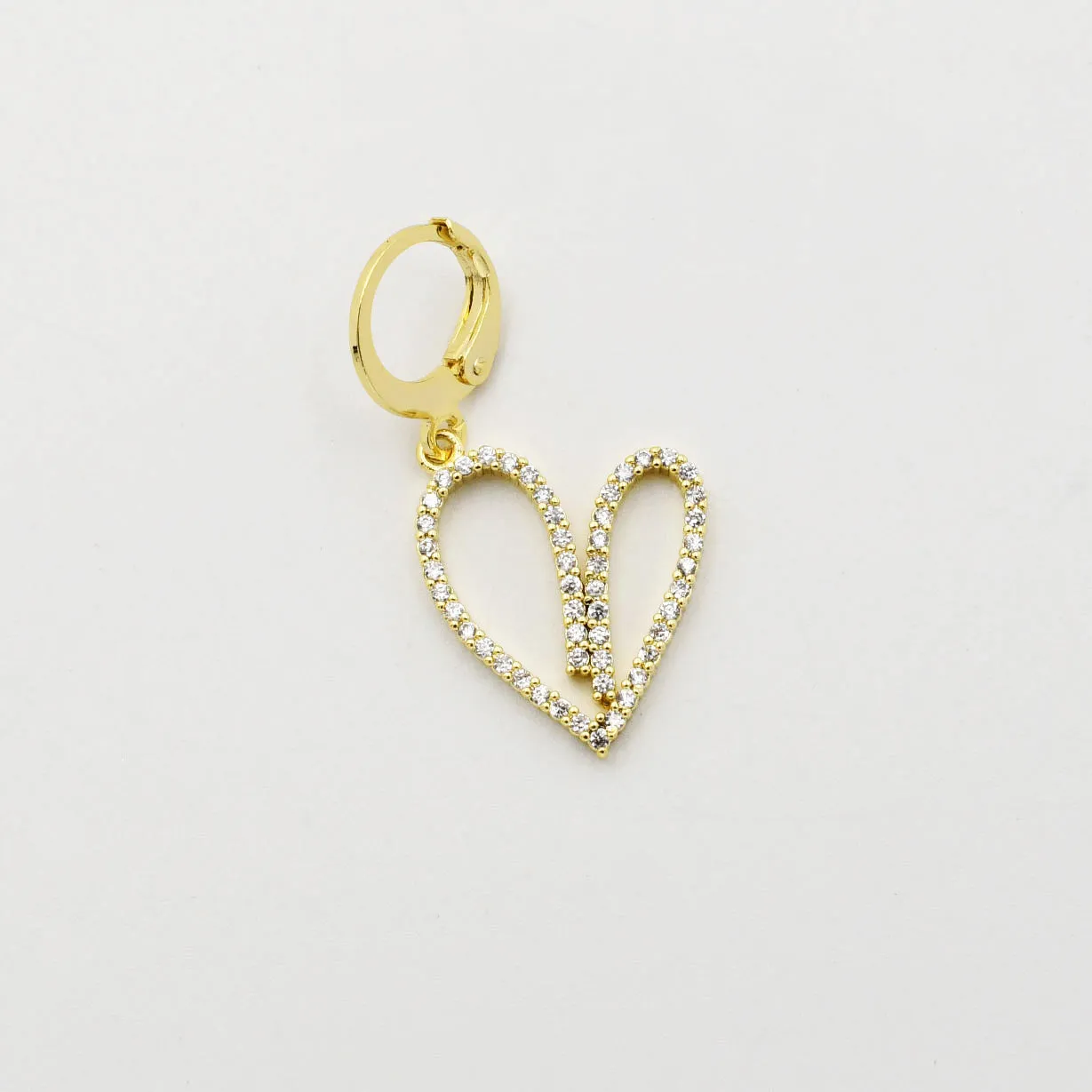 Heart Tracing Gold Charm CH-75 sold by Charming Charlie