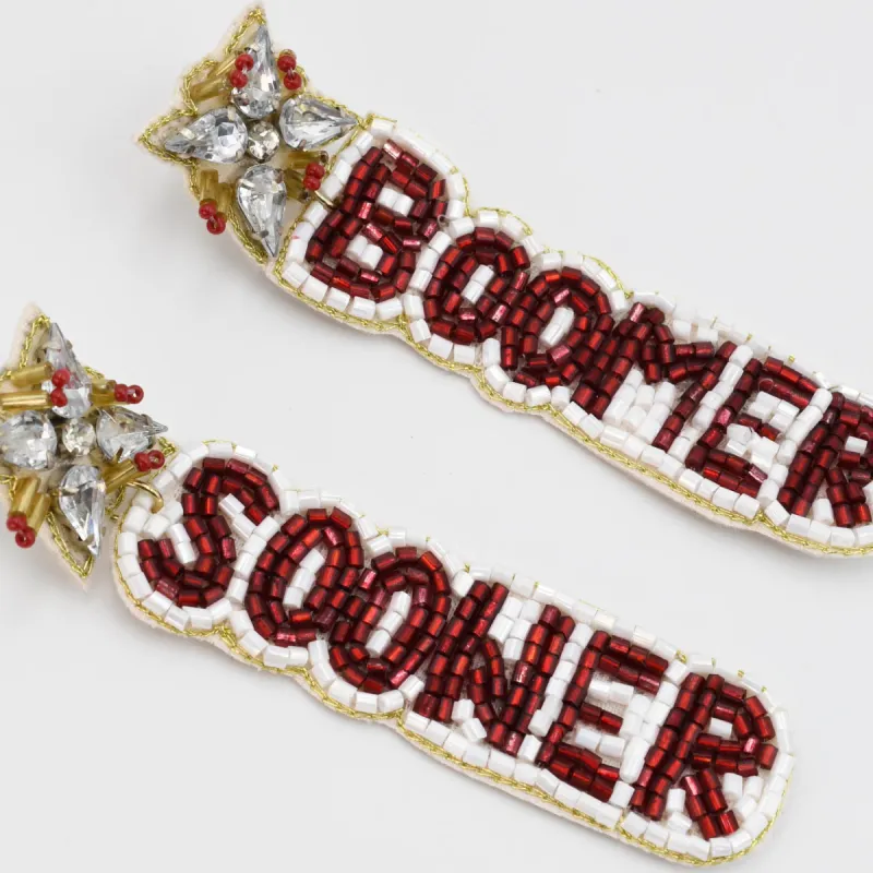 Boomer Sooner Beaded/Jeweled Earrings T24 sold by Charming Charlie