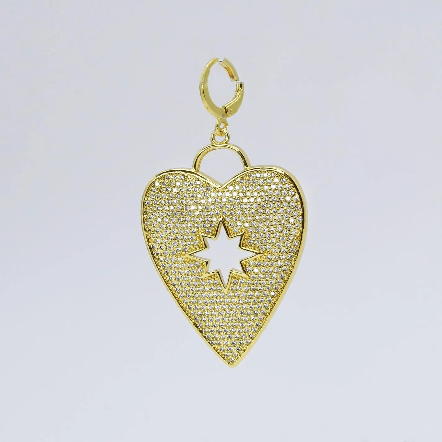 Gold Pave Heart with Star Shape CH-72 sold by Charming Charlie