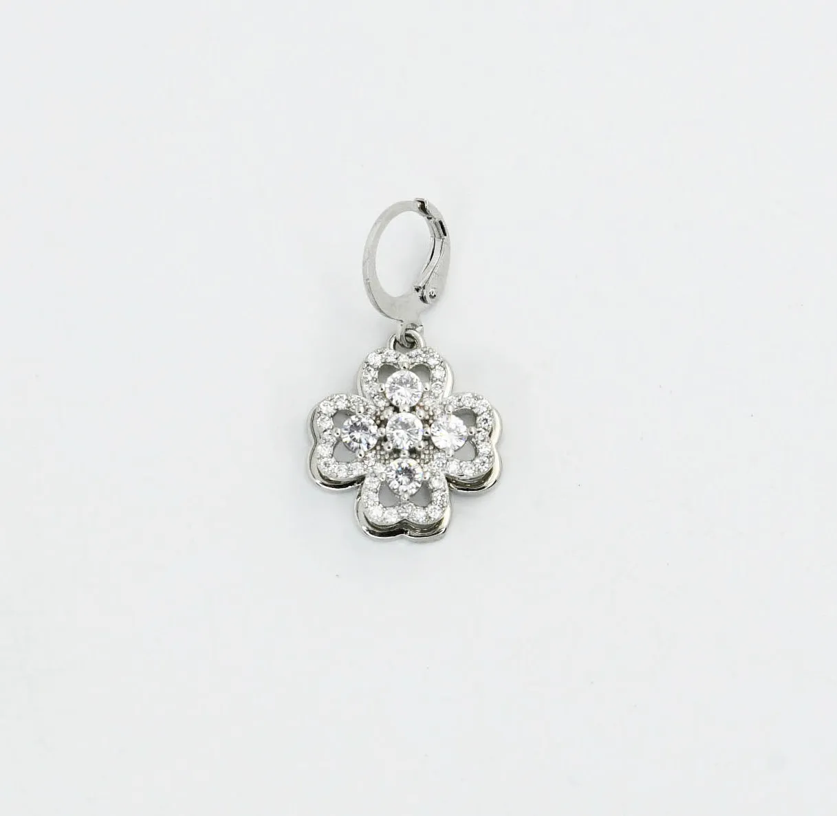 Silver Crystal Flower Charm CH-58 sold by Charming Charlie