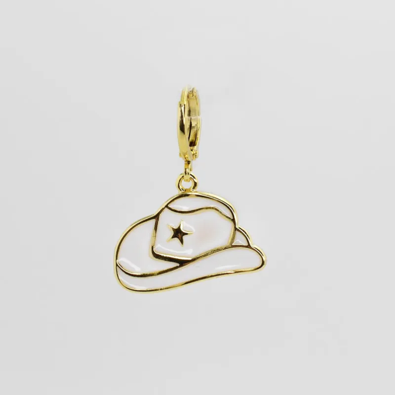 White Cowboy Hat Charm sold by Charming Charlie