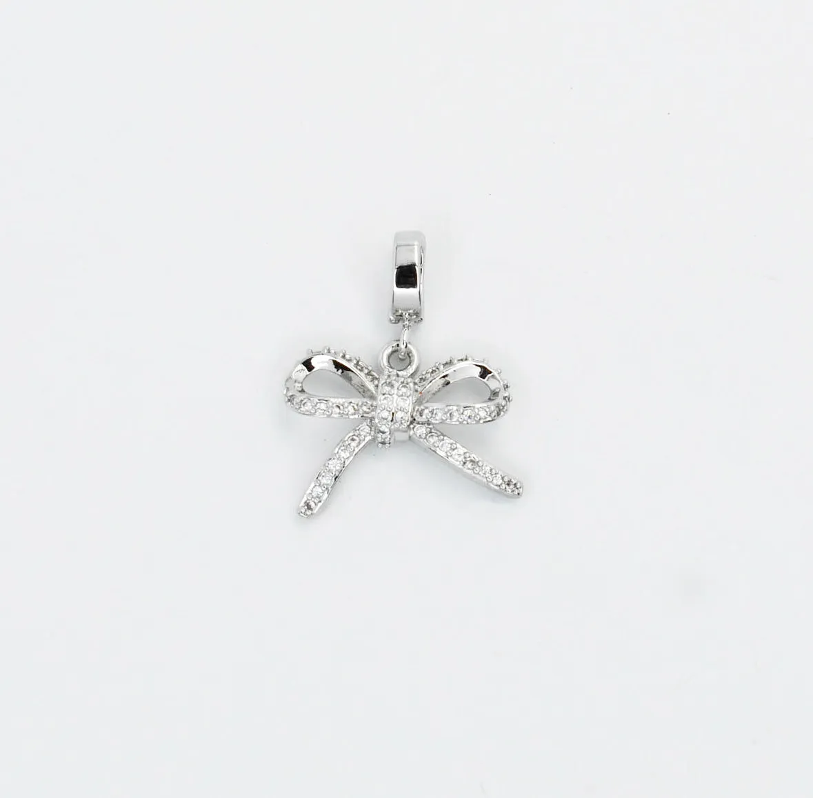 Mini Ribbon Silver Charm CH-61 sold by Charming Charlie