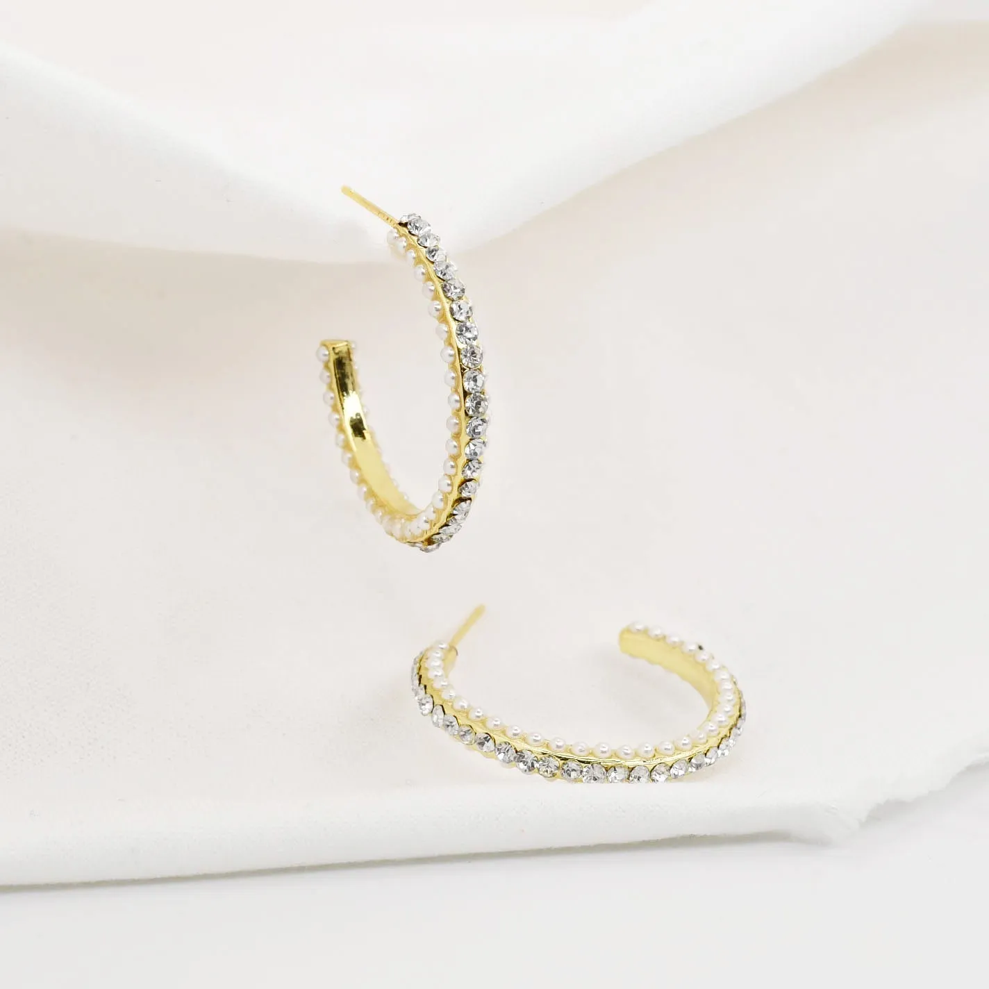 Pearly Sparkle Hoop sold by Charming Charlie product image thumbnail 2