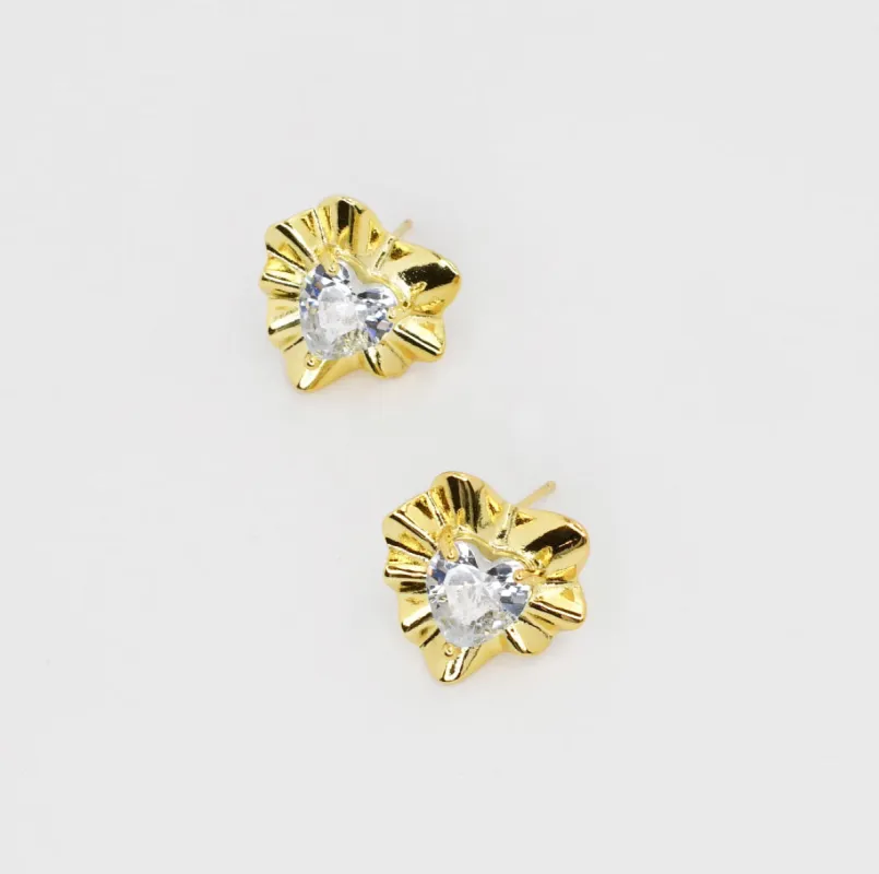 Heart Foil Stud sold by Charming Charlie