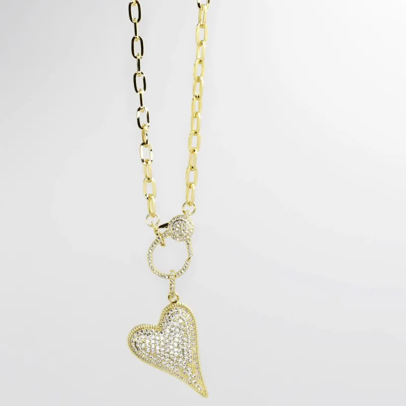 Gold Clip Heart J14 sold by Charming Charlie