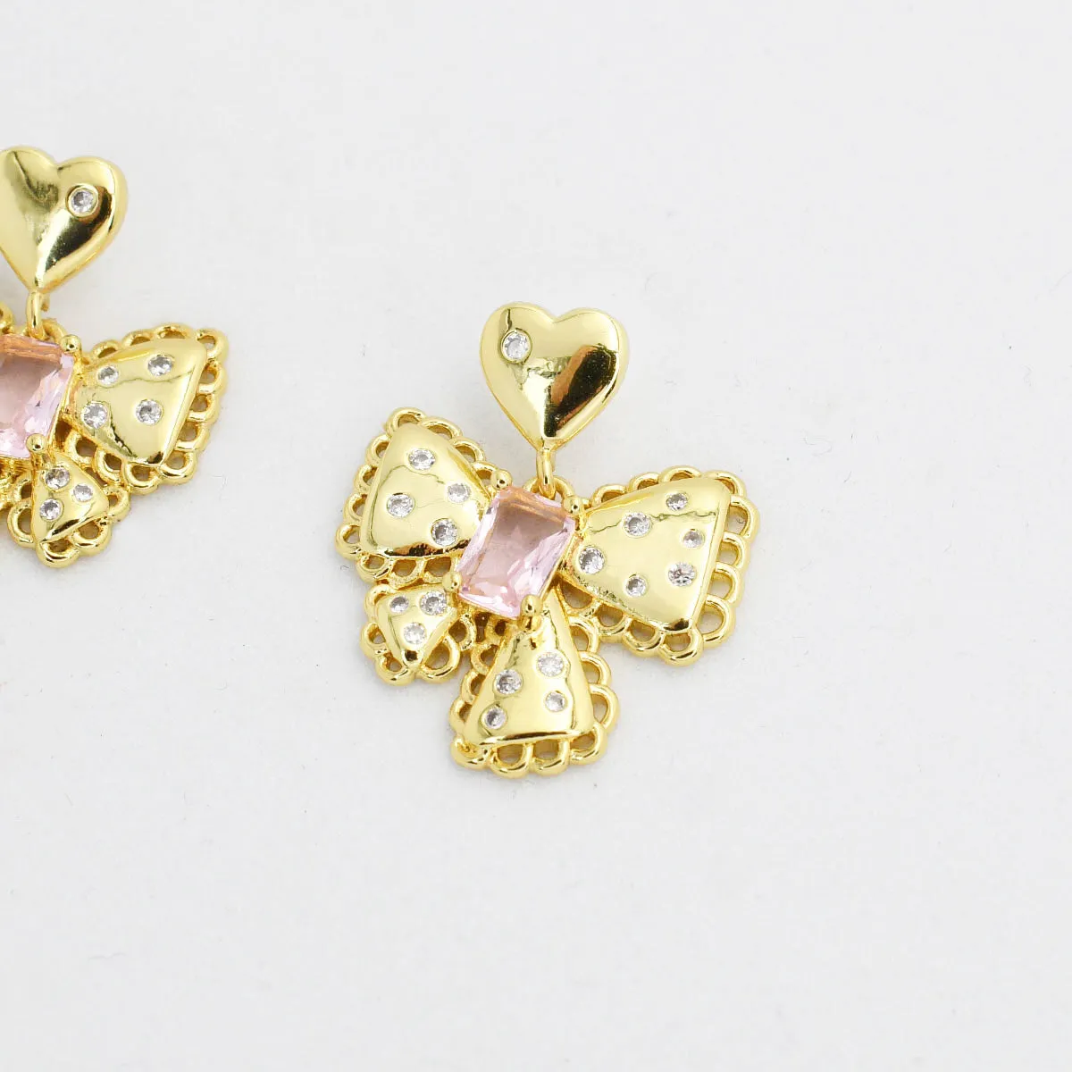 Bow Heart Studs sold by Charming Charlie product image thumbnail 2