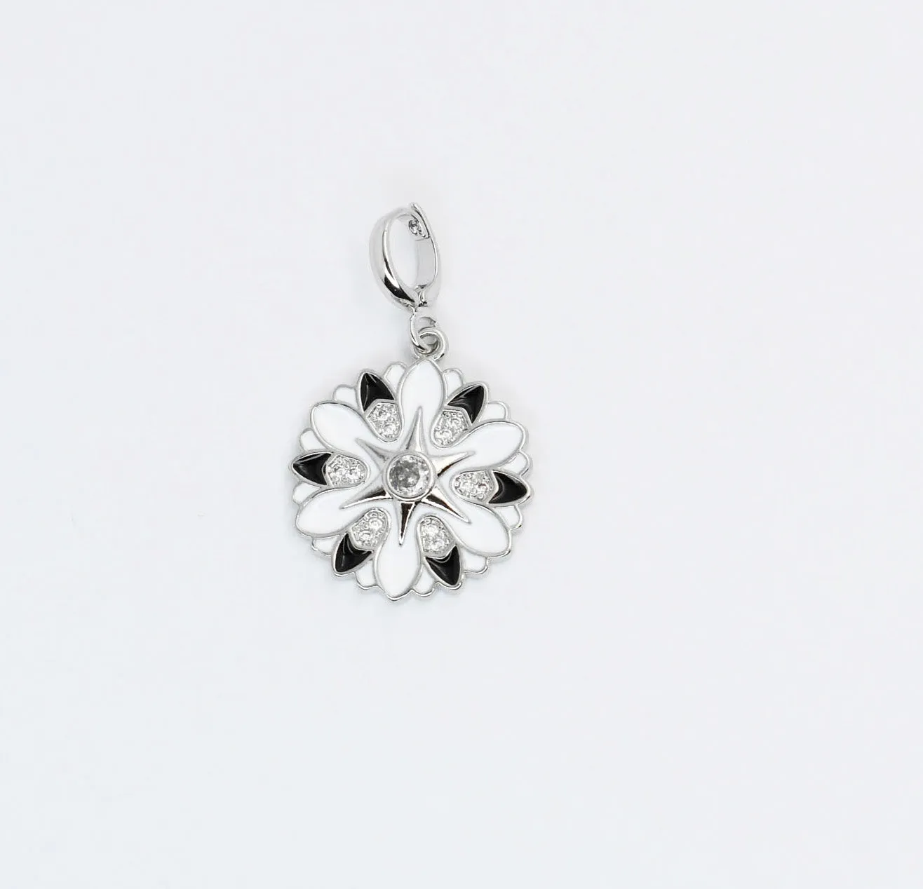 Silver Flower Star Charm CH-57 sold by Charming Charlie