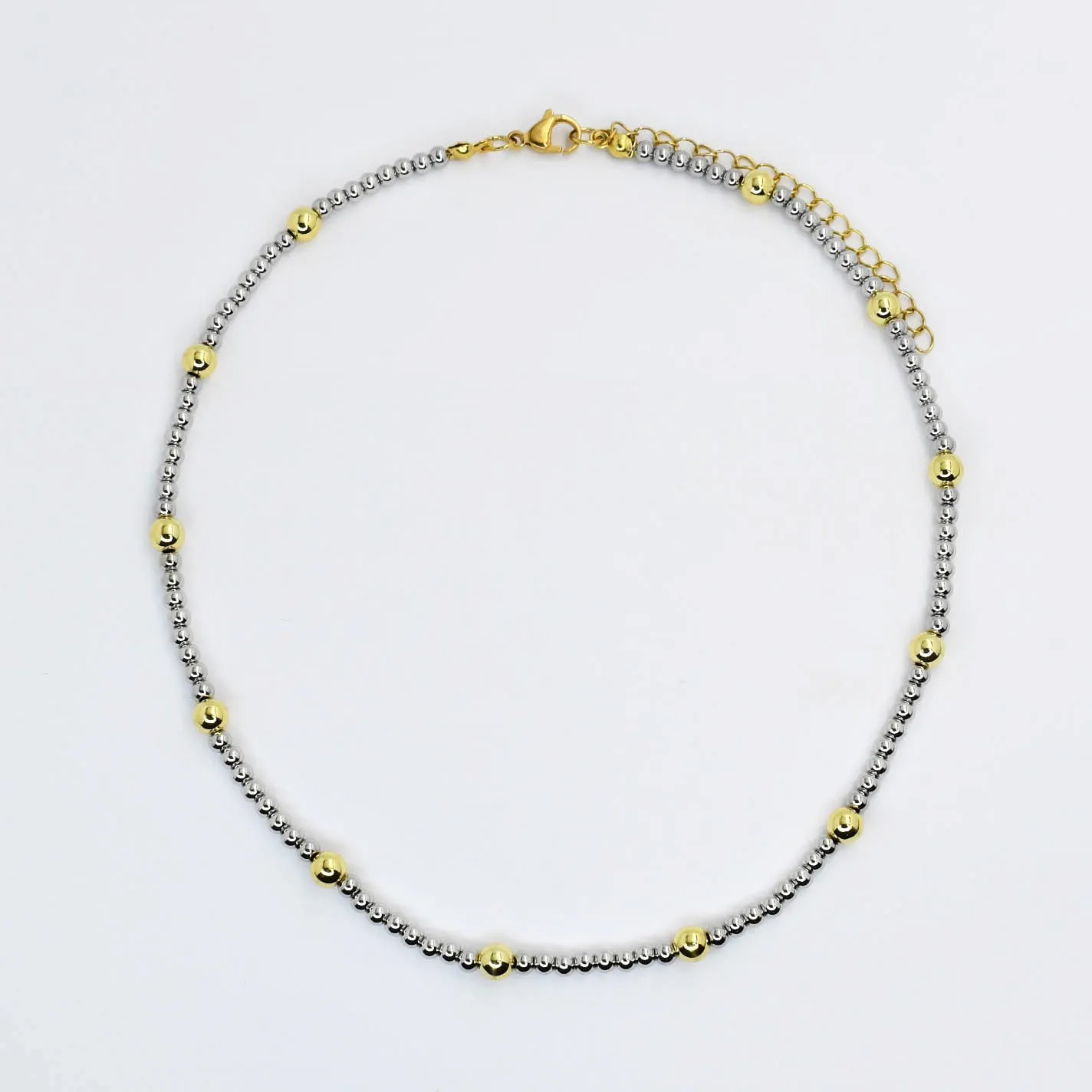 Silver and Gold Beaded Necklace sold by Charming Charlie product image thumbnail 2