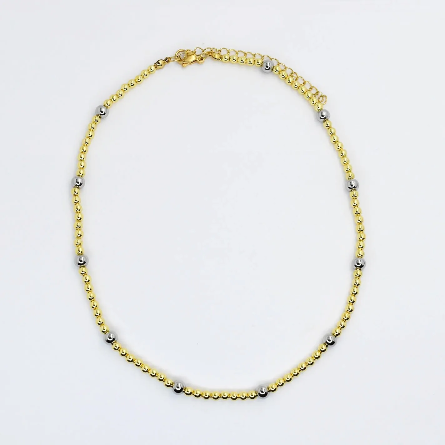 Gold and Silver Beaded Necklace sold by Charming Charlie product image thumbnail 2