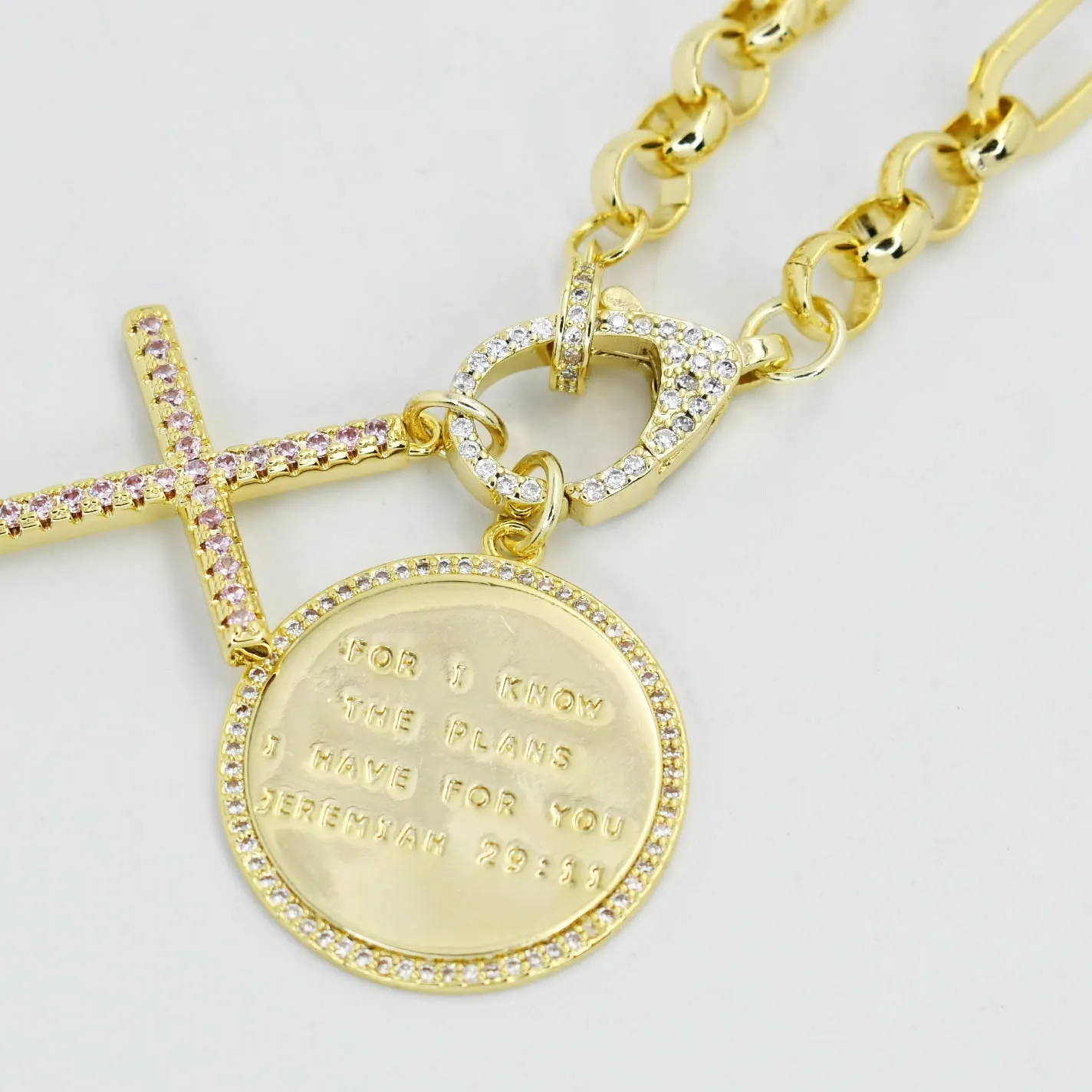 Jeremiah 29:11 with Cross Gold sold by Charming Charlie product image thumbnail 3
