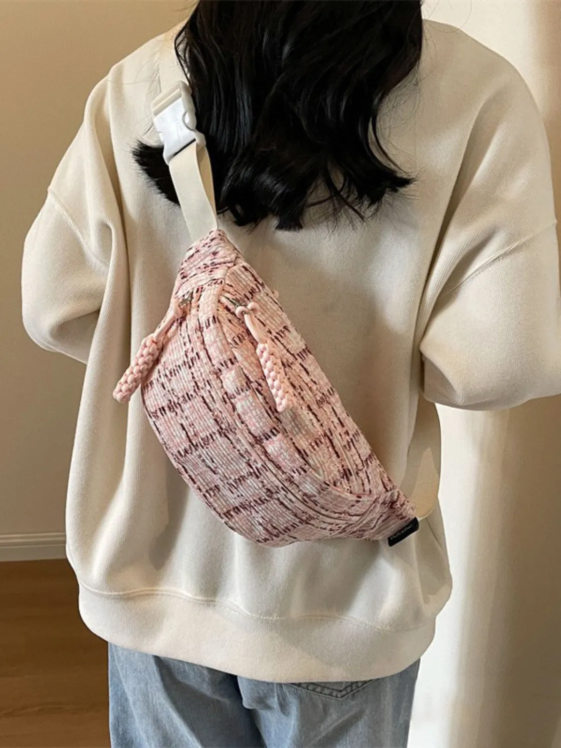 Contrast Plaid Polyester Crossbody Bag sold by Charming Charlie