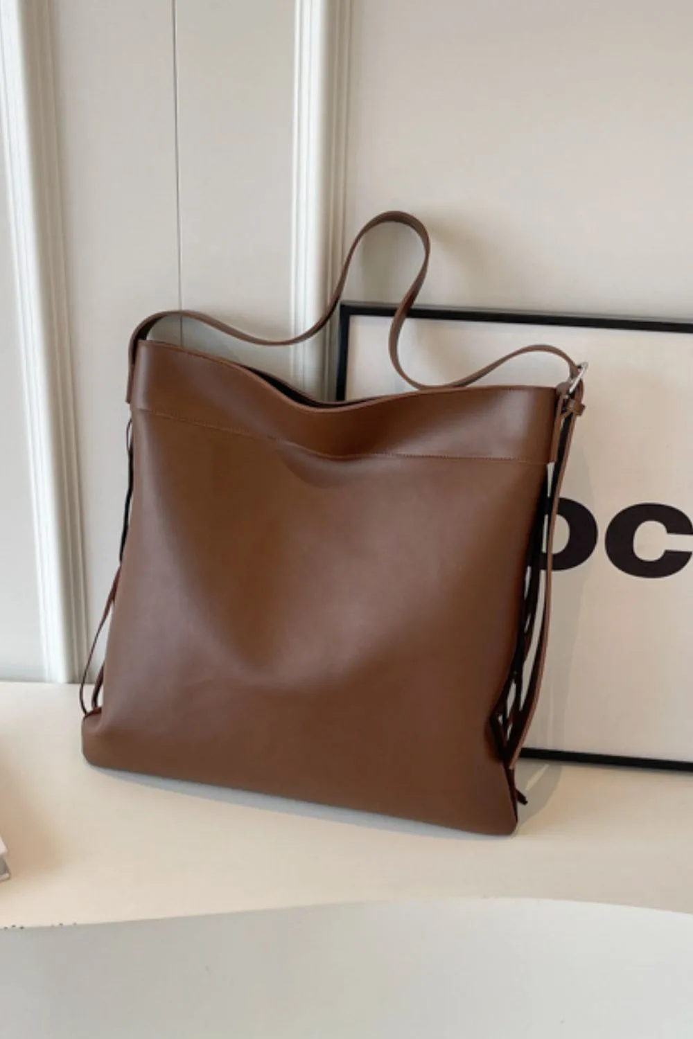 Suede Fringe Wide Strap Shoulder Bag sold by Charming Charlie product image thumbnail 3