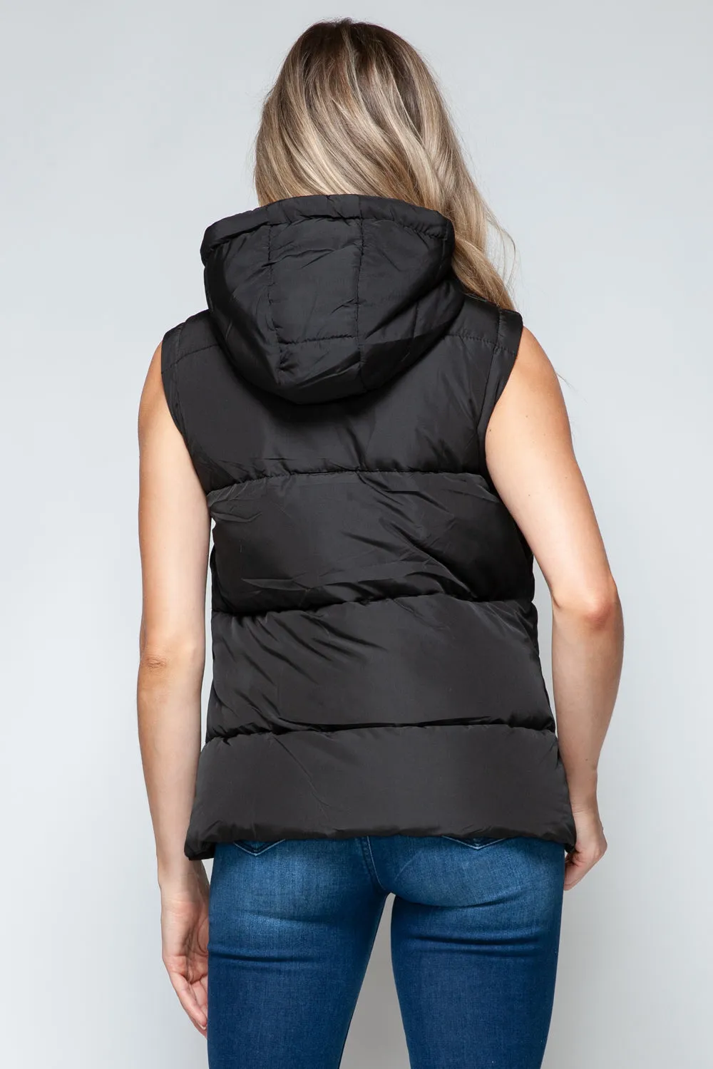 Snobbish Snap and Zip Closure Hooded Vest sold by Charming Charlie product image thumbnail 2