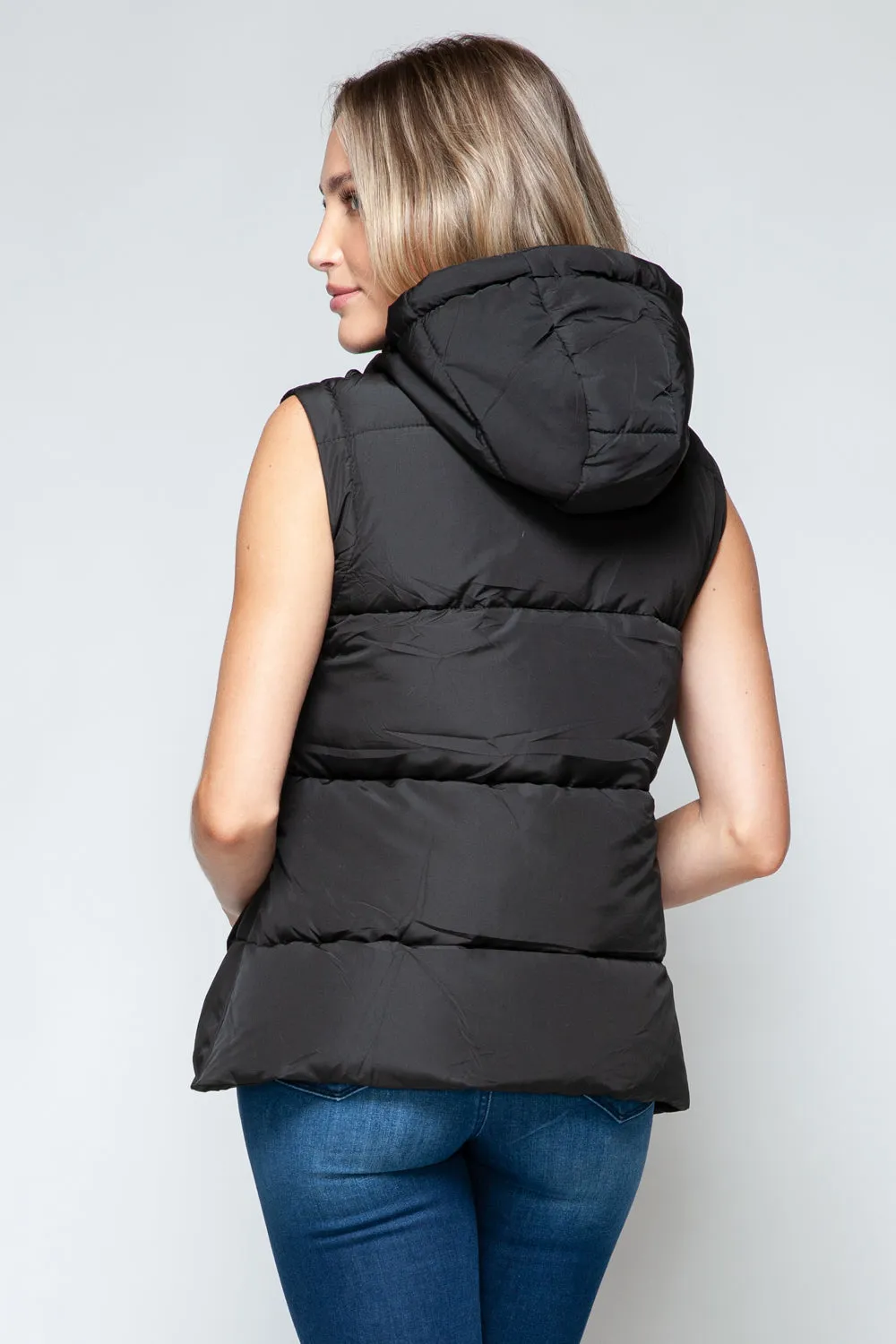 Snobbish Snap and Zip Closure Hooded Vest sold by Charming Charlie product image thumbnail 3