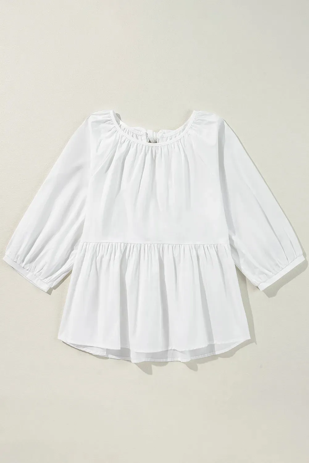 Bow Round Neck Three-Quarter Sleeve Blouse sold by Charming Charlie product image thumbnail 3