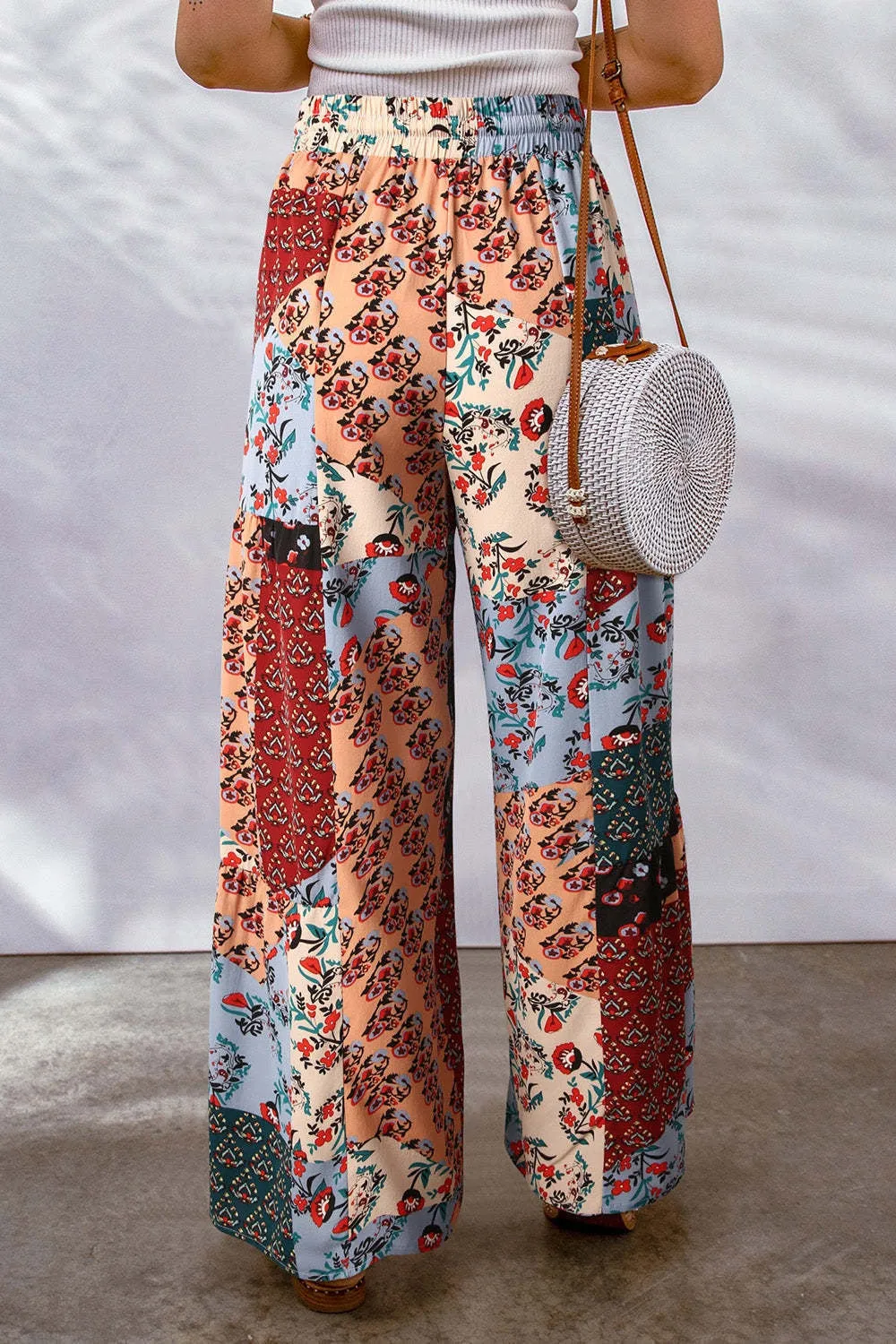 Full Size Drawstring Printed Wide Leg Pants sold by Charming Charlie product image thumbnail 2