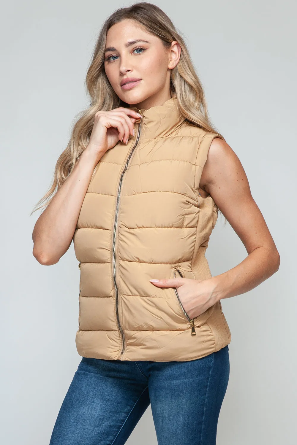 Snobbish Zip Up Turtleneck Vest with Pockets sold by Charming Charlie product image thumbnail 5