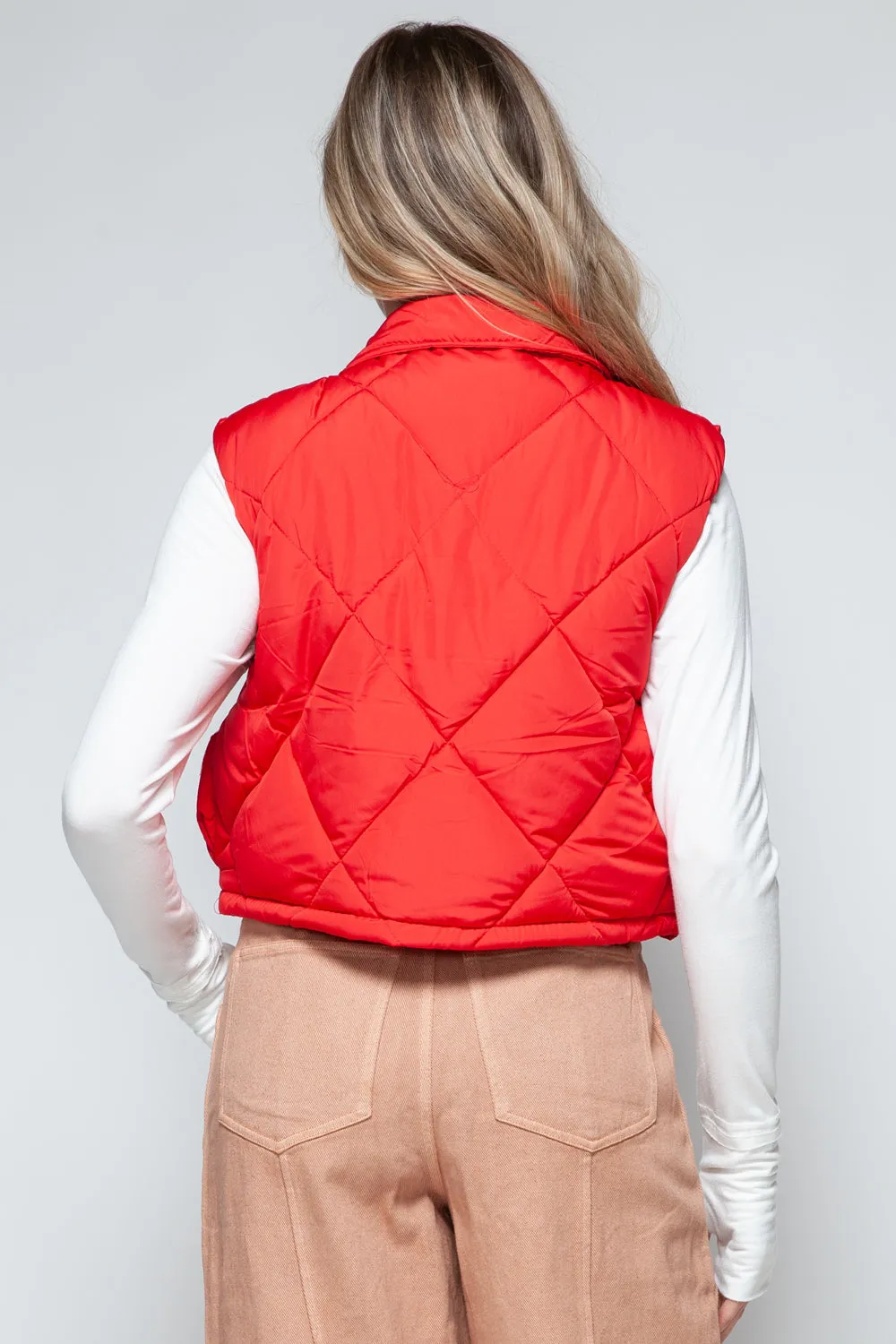 Snobbish Snap Down Quilted Crop Vest sold by Charming Charlie product image thumbnail 2