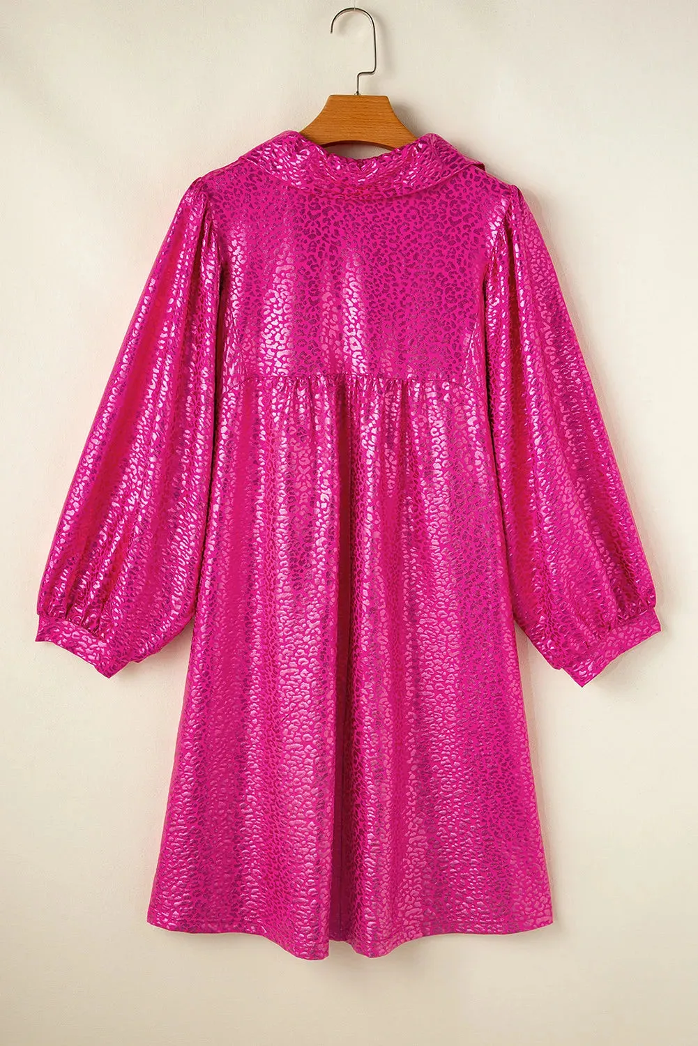 Leopard Johnny Collar Mini Dress sold by Charming Charlie product image thumbnail 4