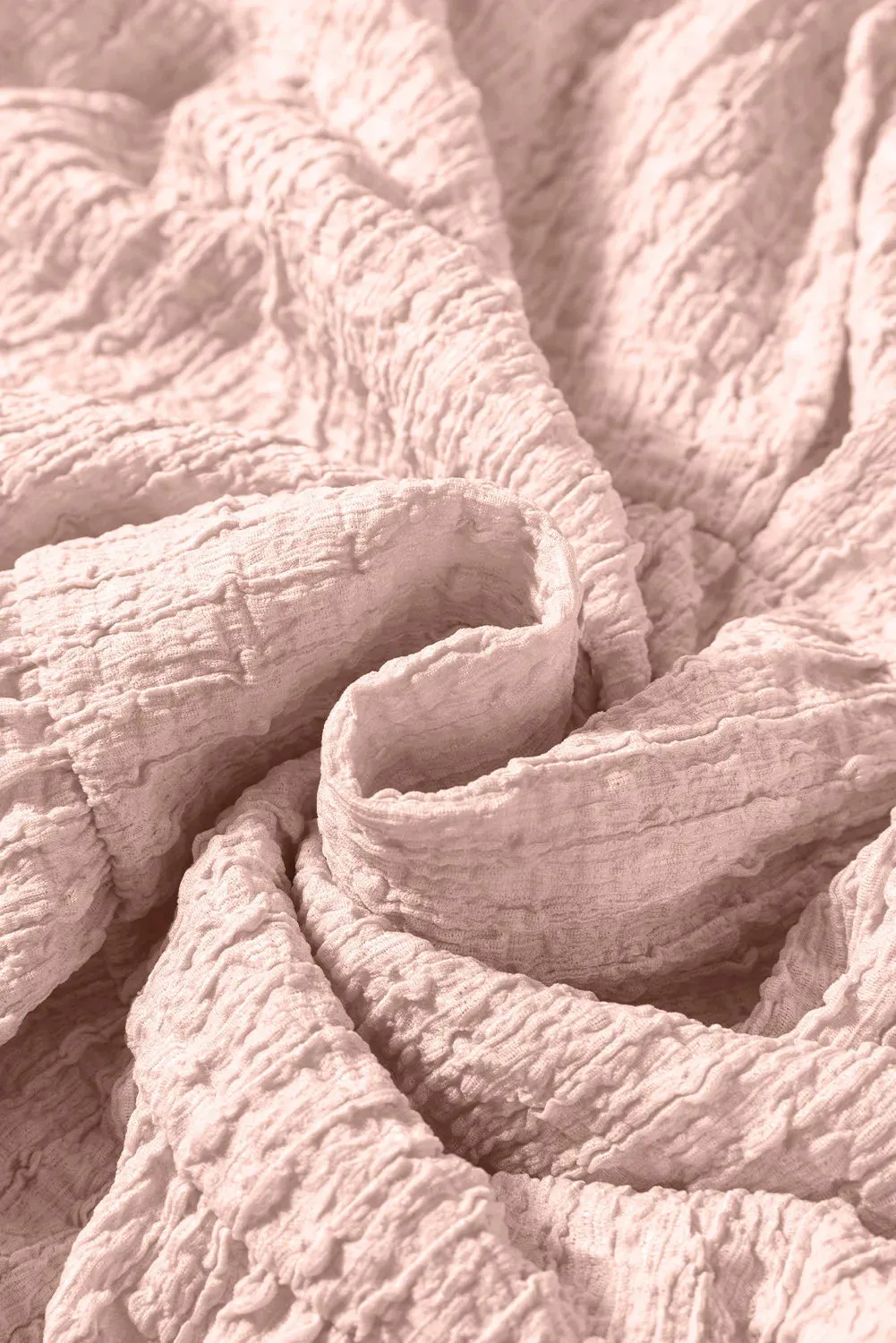 Textured Tie Neck Three-Quarter Sleeve Blouse sold by Charming Charlie product image thumbnail 5