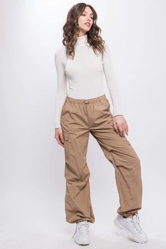 Loose Fit Parachute Cargo Pants sold by Charming Charlie