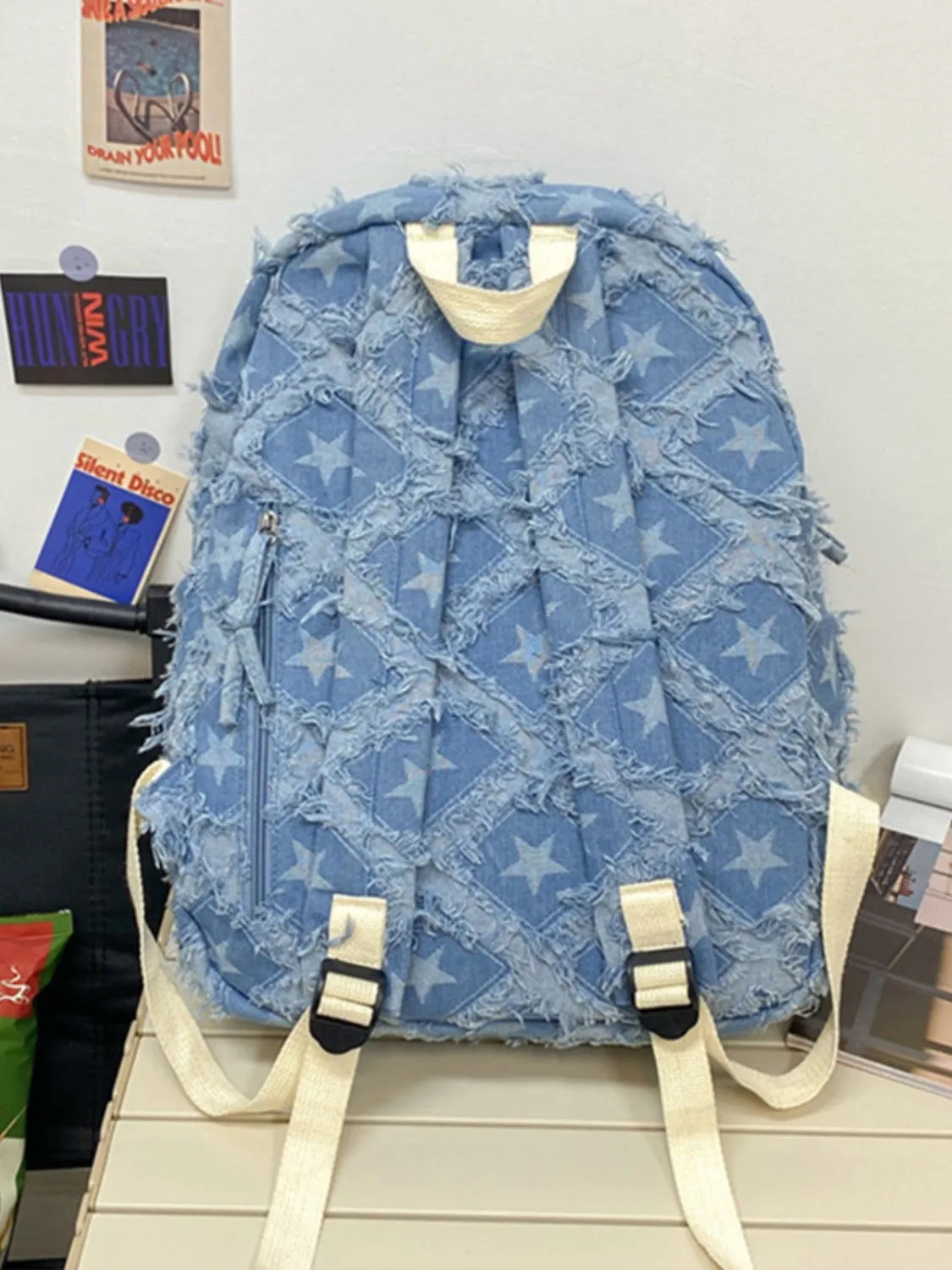Star Denim Backpack Bag sold by Charming Charlie product image thumbnail 2