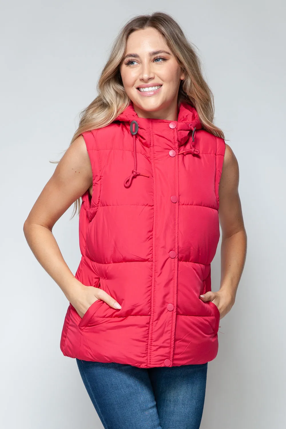 Snobbish Snap and Zip Closure Hooded Vest sold by Charming Charlie