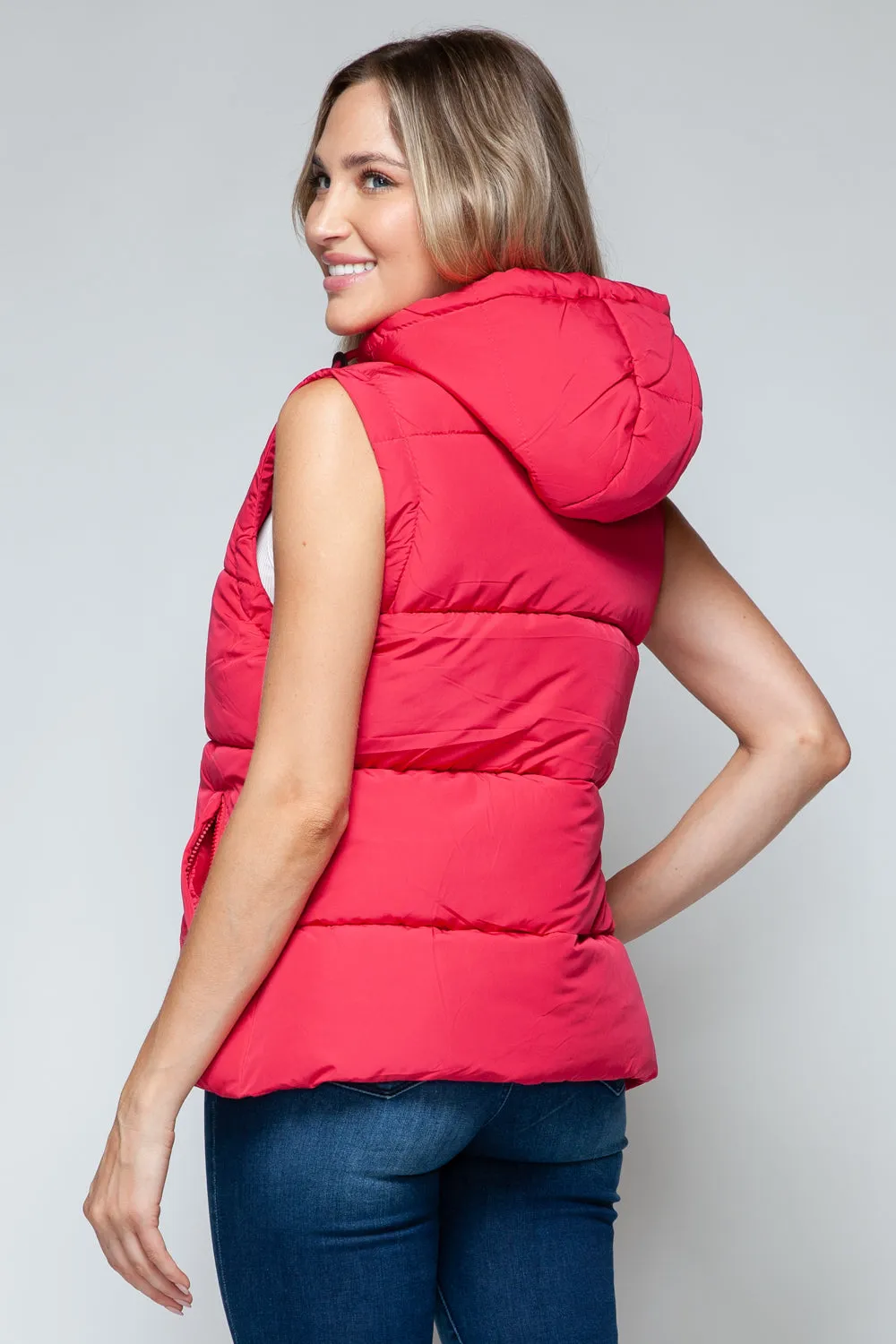 Snobbish Snap and Zip Closure Hooded Vest sold by Charming Charlie product image thumbnail 3