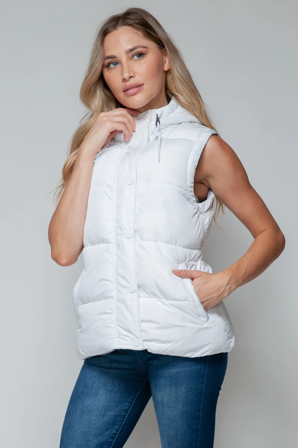 Snobbish Snap and Zip Closure Hooded Vest sold by Charming Charlie product image thumbnail 3