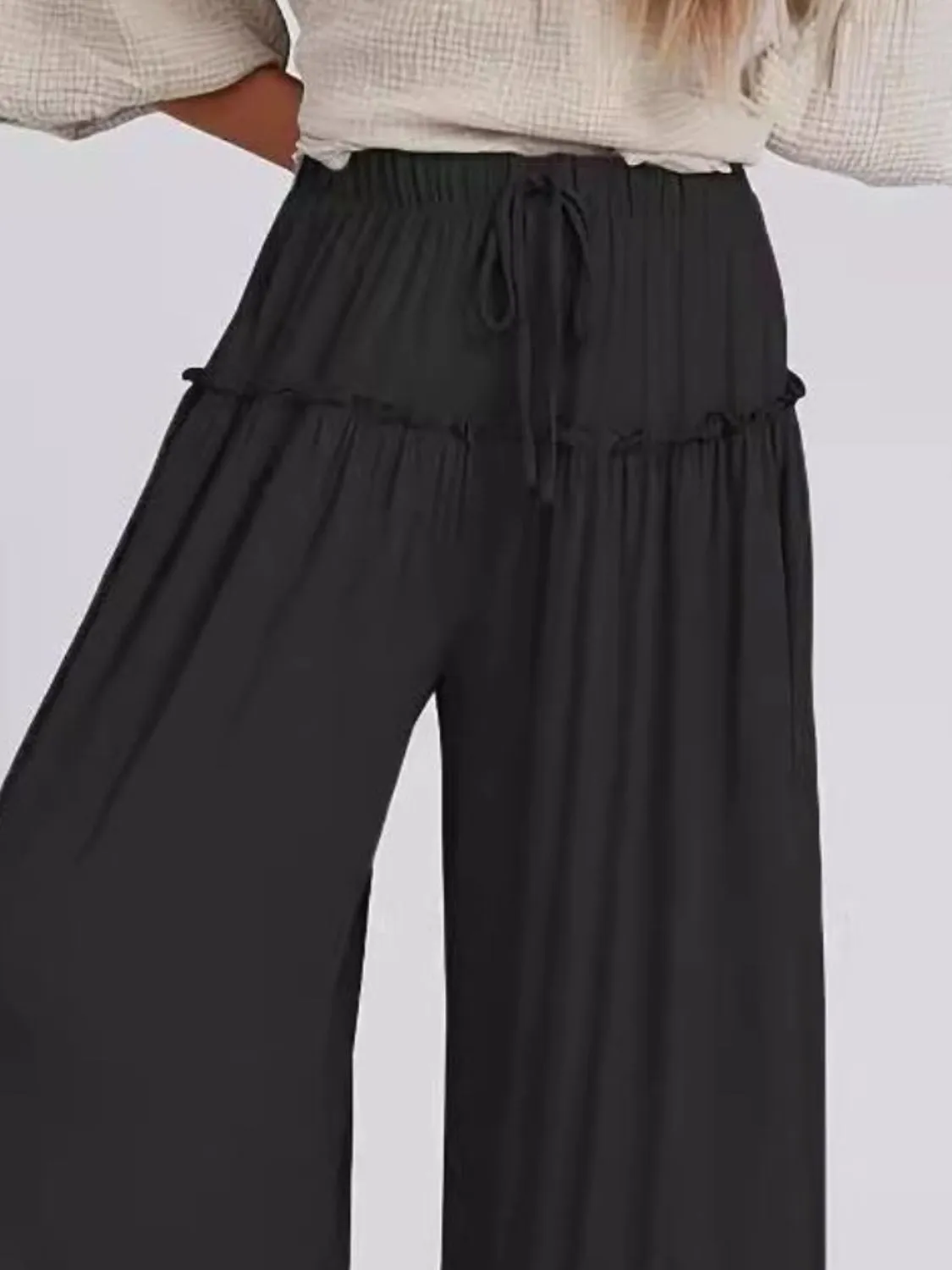 Full Size Frill Wide Leg Pants sold by Charming Charlie product image thumbnail 3