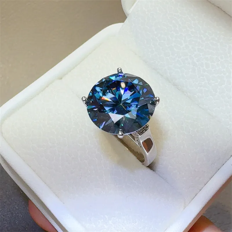 10 Carat 925 Sterling Silver Moissanite Ring sold by Charming Charlie product image thumbnail 4
