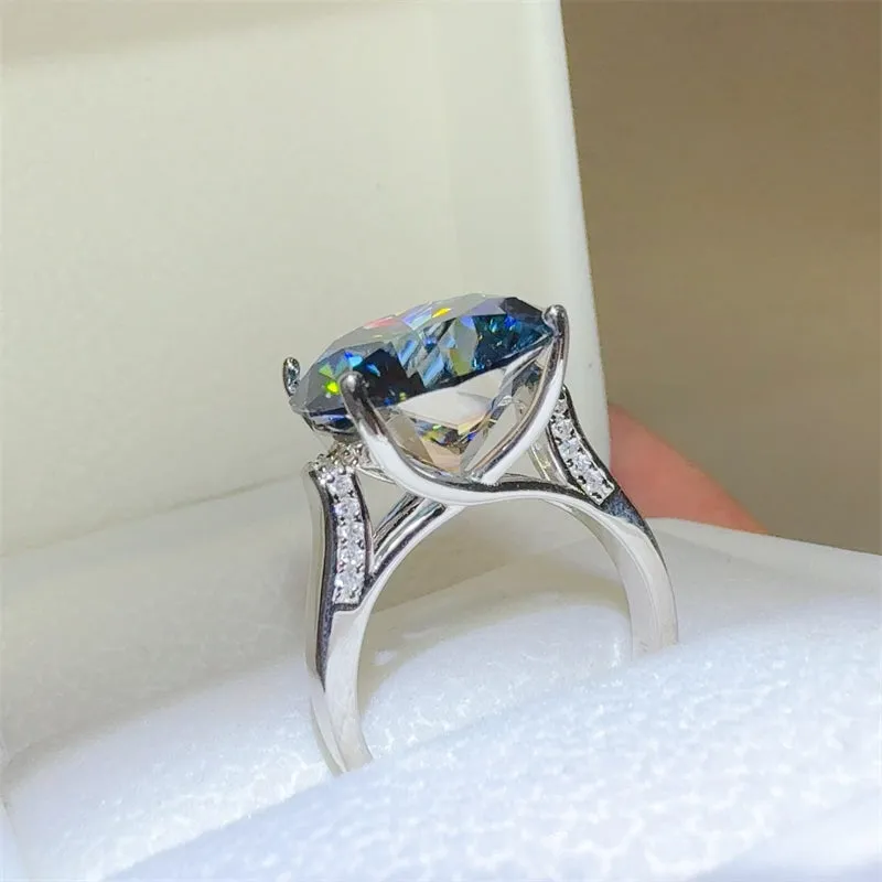 10 Carat 925 Sterling Silver Moissanite Ring sold by Charming Charlie product image thumbnail 5