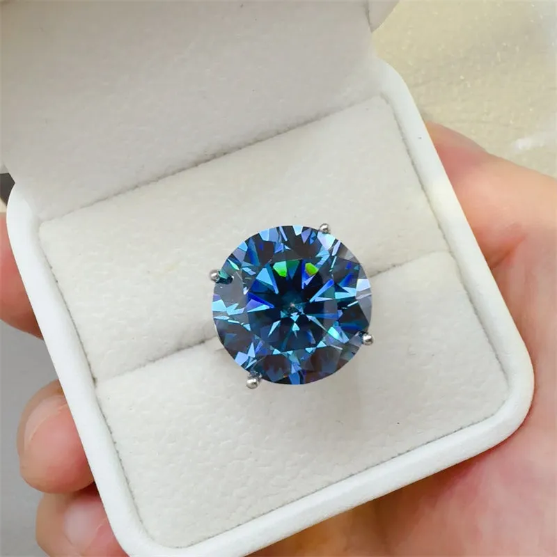 10 Carat 925 Sterling Silver Moissanite Ring sold by Charming Charlie product image thumbnail 2