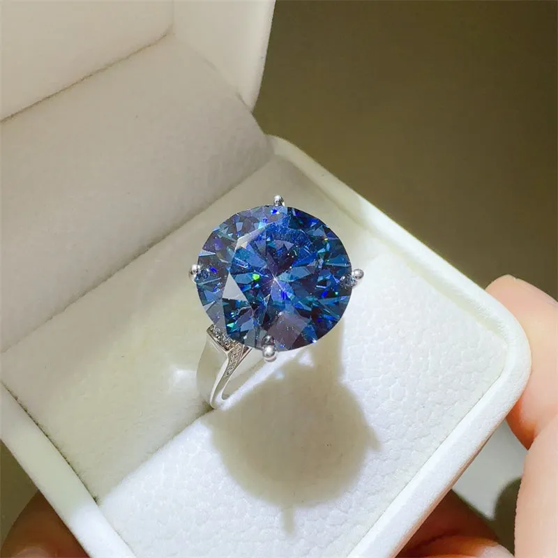 10 Carat 925 Sterling Silver Moissanite Ring sold by Charming Charlie product image thumbnail 3
