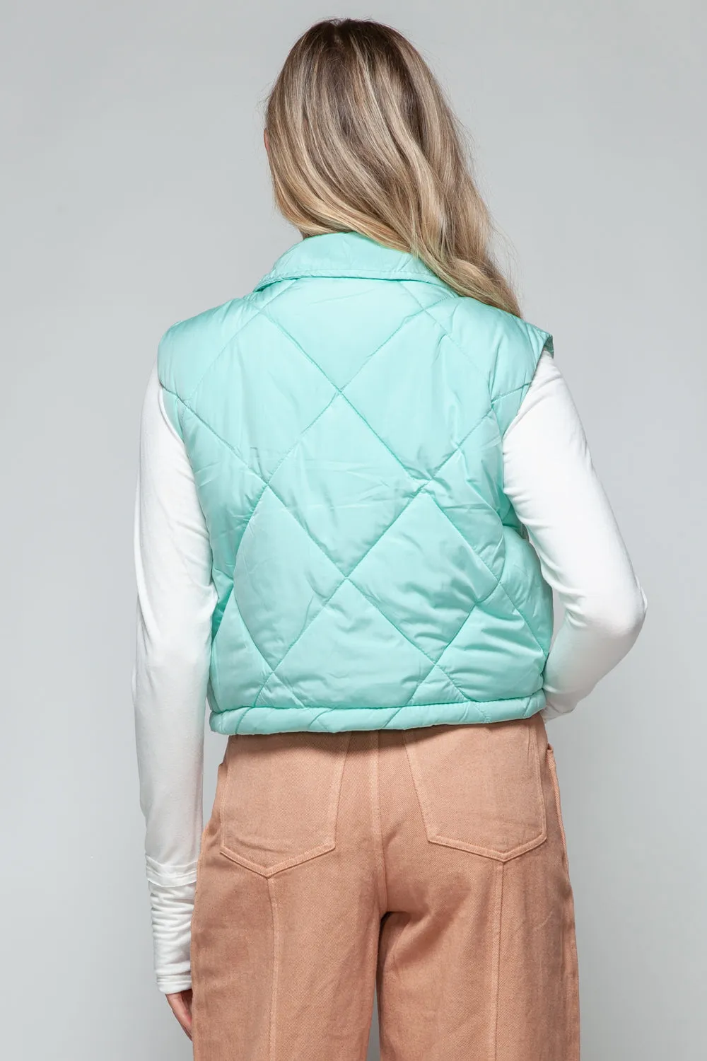 Snobbish Snap Down Quilted Crop Vest sold by Charming Charlie product image thumbnail 2