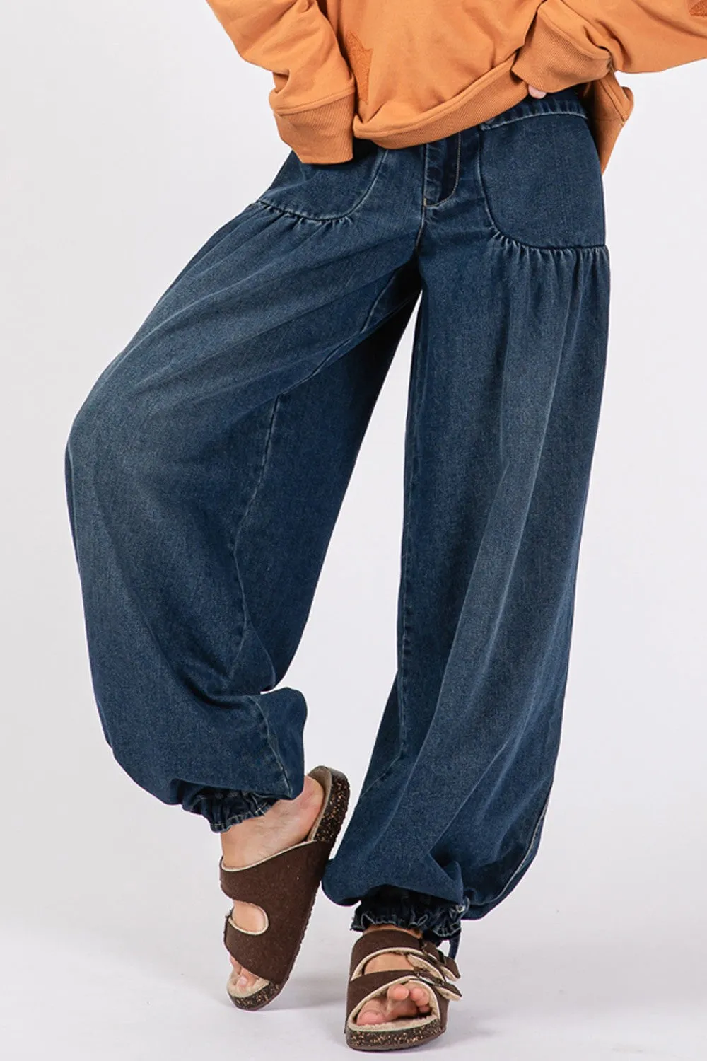 SAGE + FIG Mid-Rise Cargo Jeans with Pockets sold by Charming Charlie product image thumbnail 5