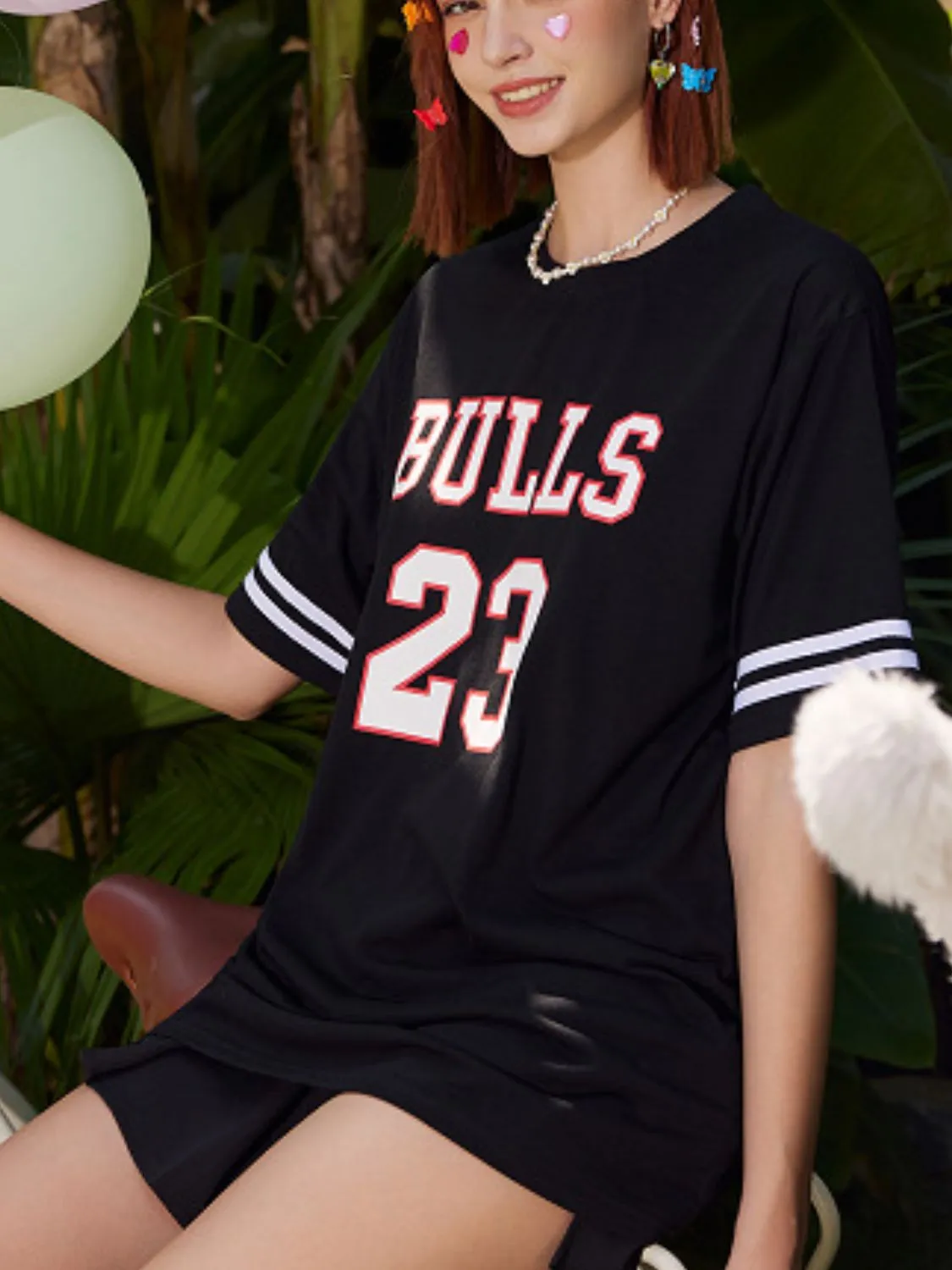 Letter Graphic Round Neck Half Sleeve T-Shirt sold by Charming Charlie product image thumbnail 4