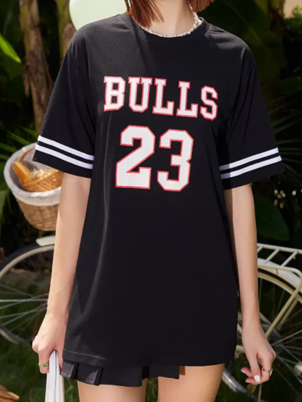 Letter Graphic Round Neck Half Sleeve T-Shirt sold by Charming Charlie