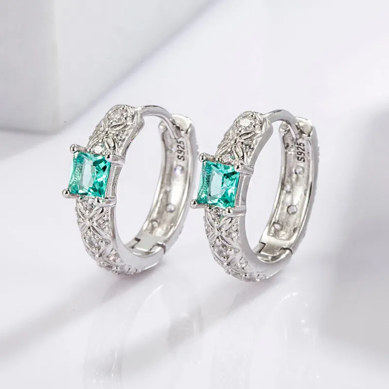 925 Sterling Silver Inlaid Zircon Earrings sold by Charming Charlie