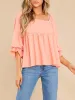 Smocked Square Neck Flounce Sleeve Blouse sold by Charming Charlie