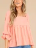 Smocked Square Neck Flounce Sleeve Blouse sold by Charming Charlie