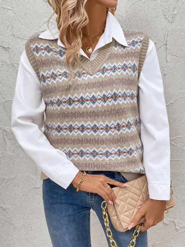 Perfee V-Neck Sweater Vest sold by Charming Charlie